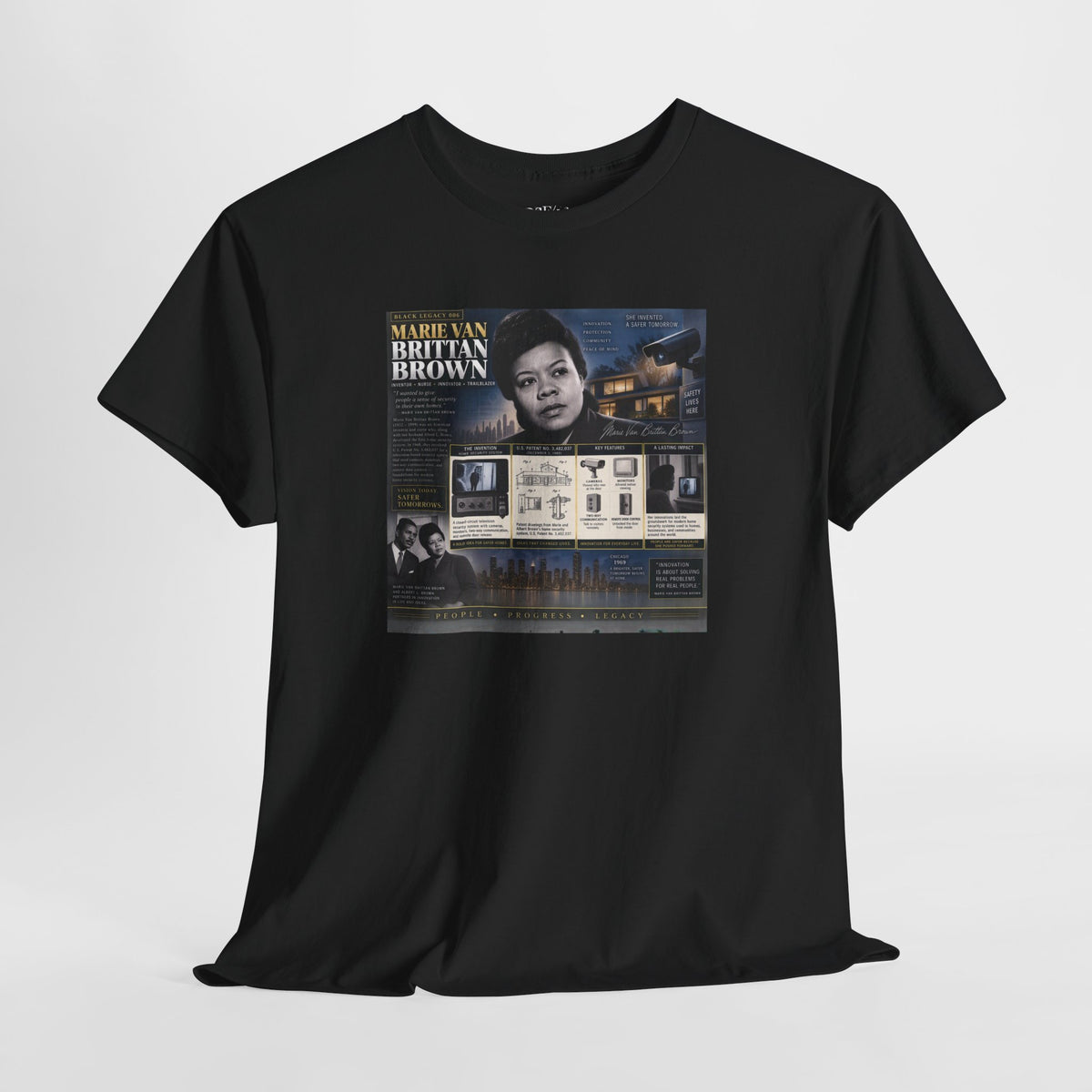 Marie Van Brittan Brown Historical Portrait T-Shirt