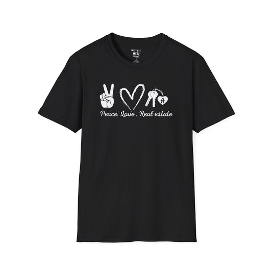 Peace Love Real Estate Unisex T-Shirt