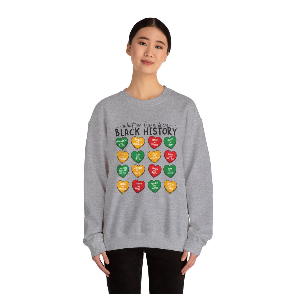 Black History Conversation Hearts Sweatshirt