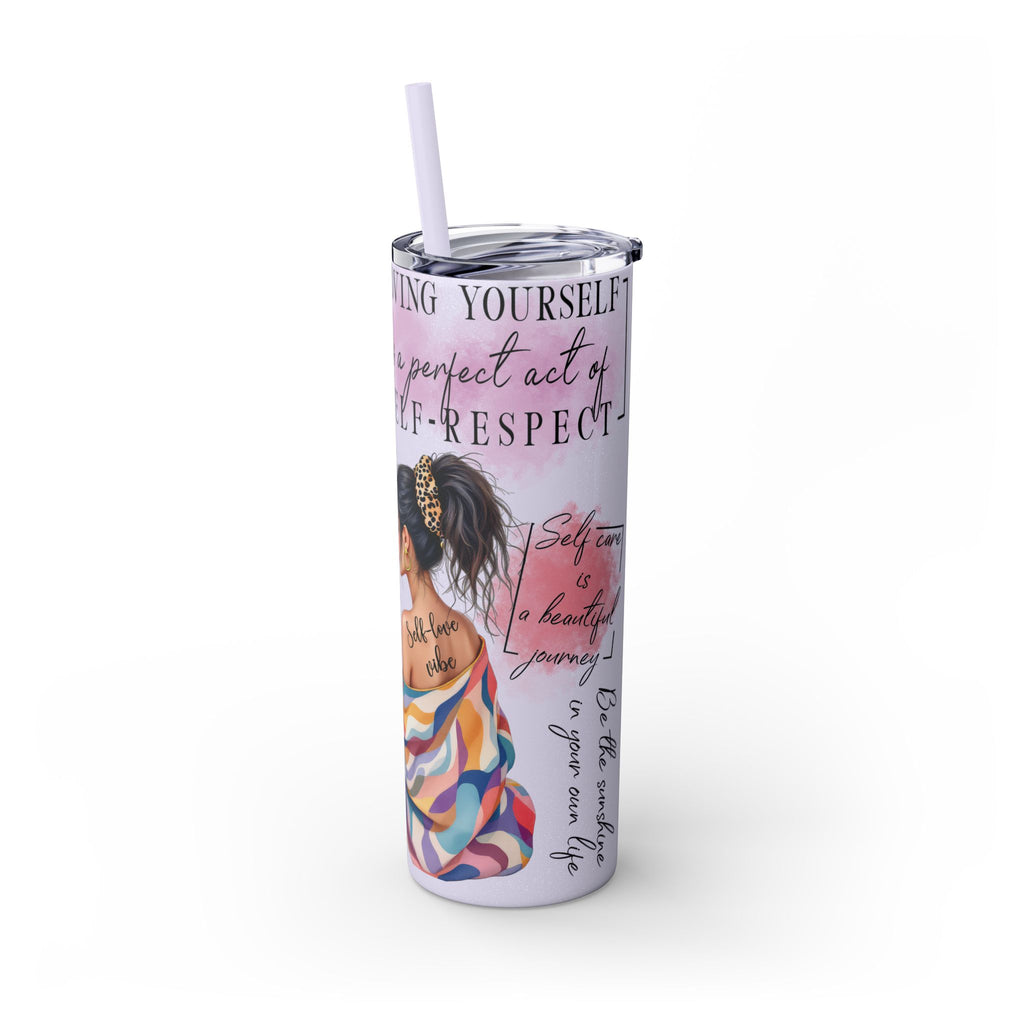 Self-Love Inspirational Skinny Tumbler