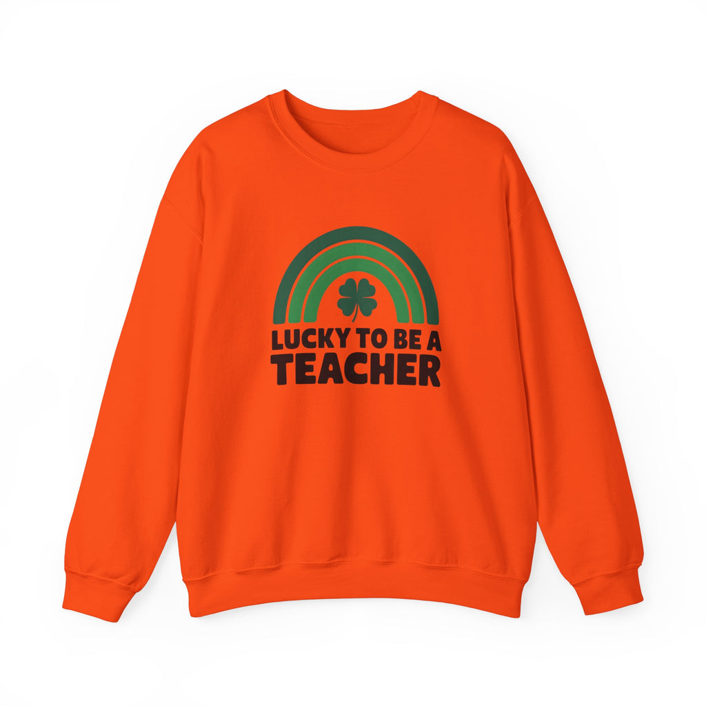 Lucky to Be a Teacher Crewneck Sweatshirt - St. Patrick's Day Gift