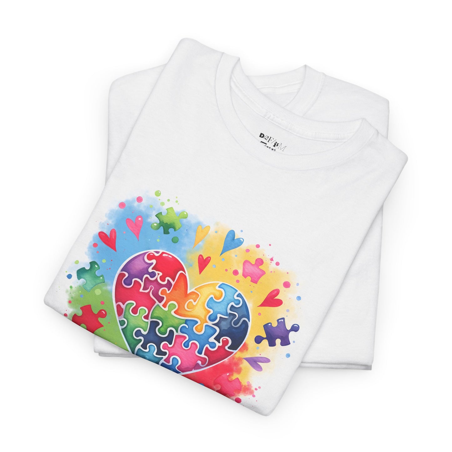 Autism Awareness T-Shirt – 'Different is Beautiful' Colorful Puzzle Heart Tee