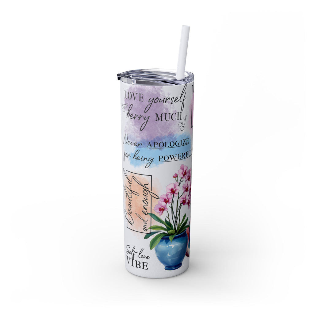 Self-Love Inspirational Skinny Tumbler