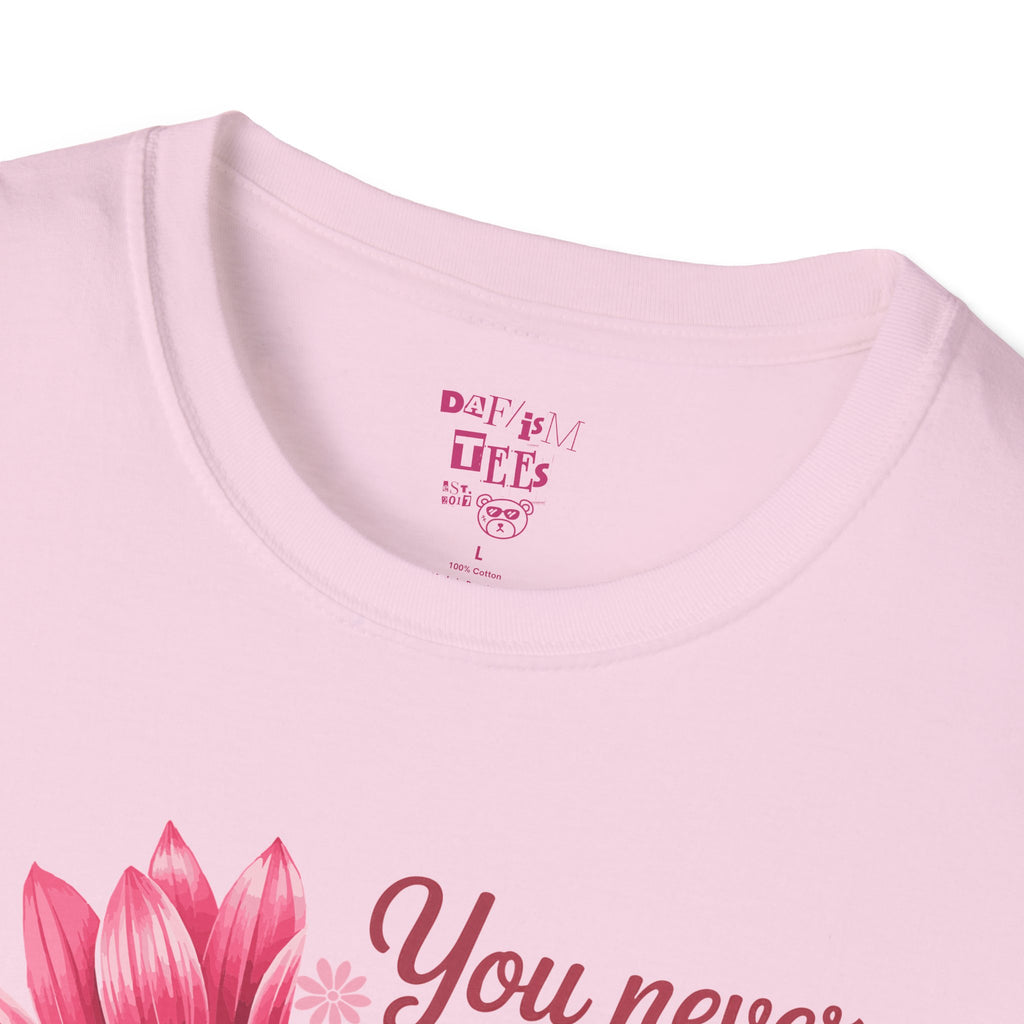 Breast Cancer Awareness Positive Vibes Floral T-Shirt