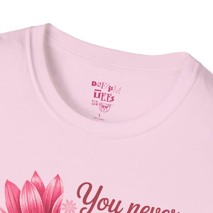 Breast Cancer Awareness Positive Vibes Floral T-Shirt