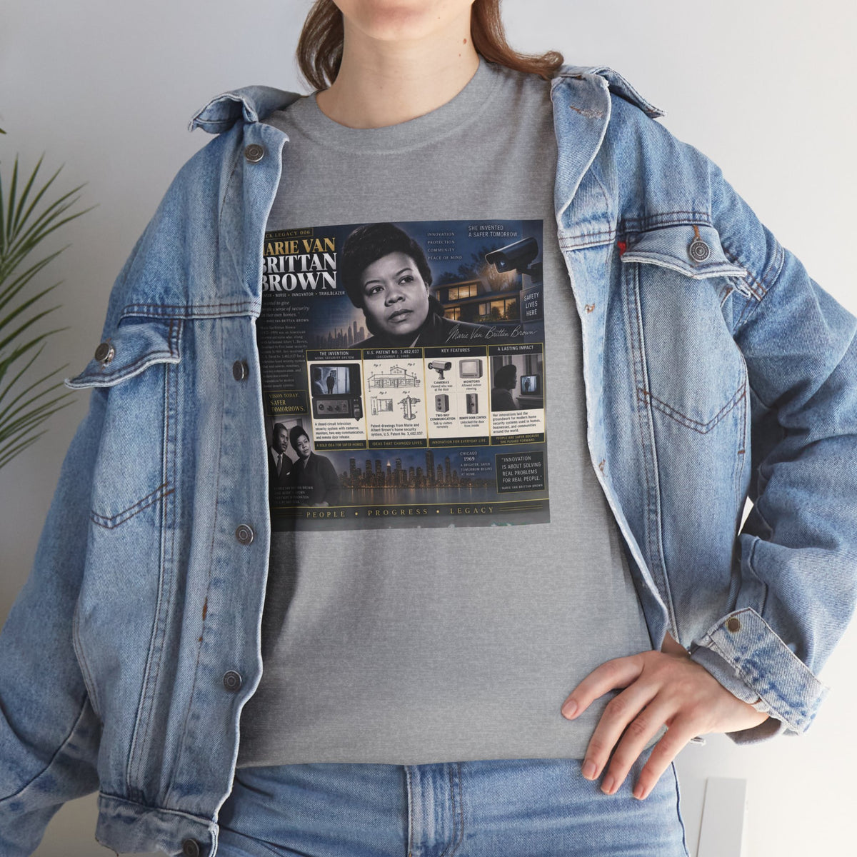 Marie Van Brittan Brown Historical Portrait T-Shirt