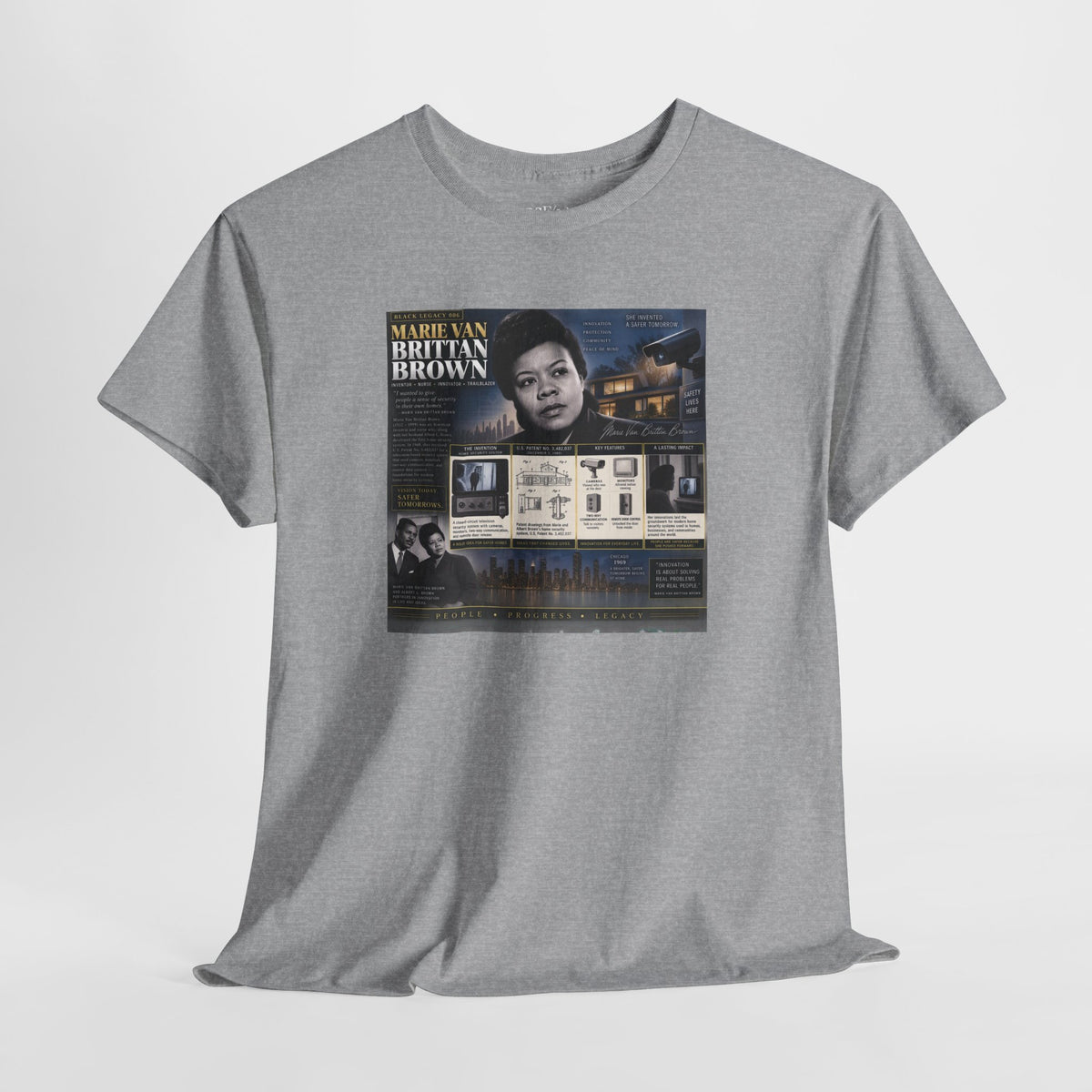 Marie Van Brittan Brown Historical Portrait T-Shirt