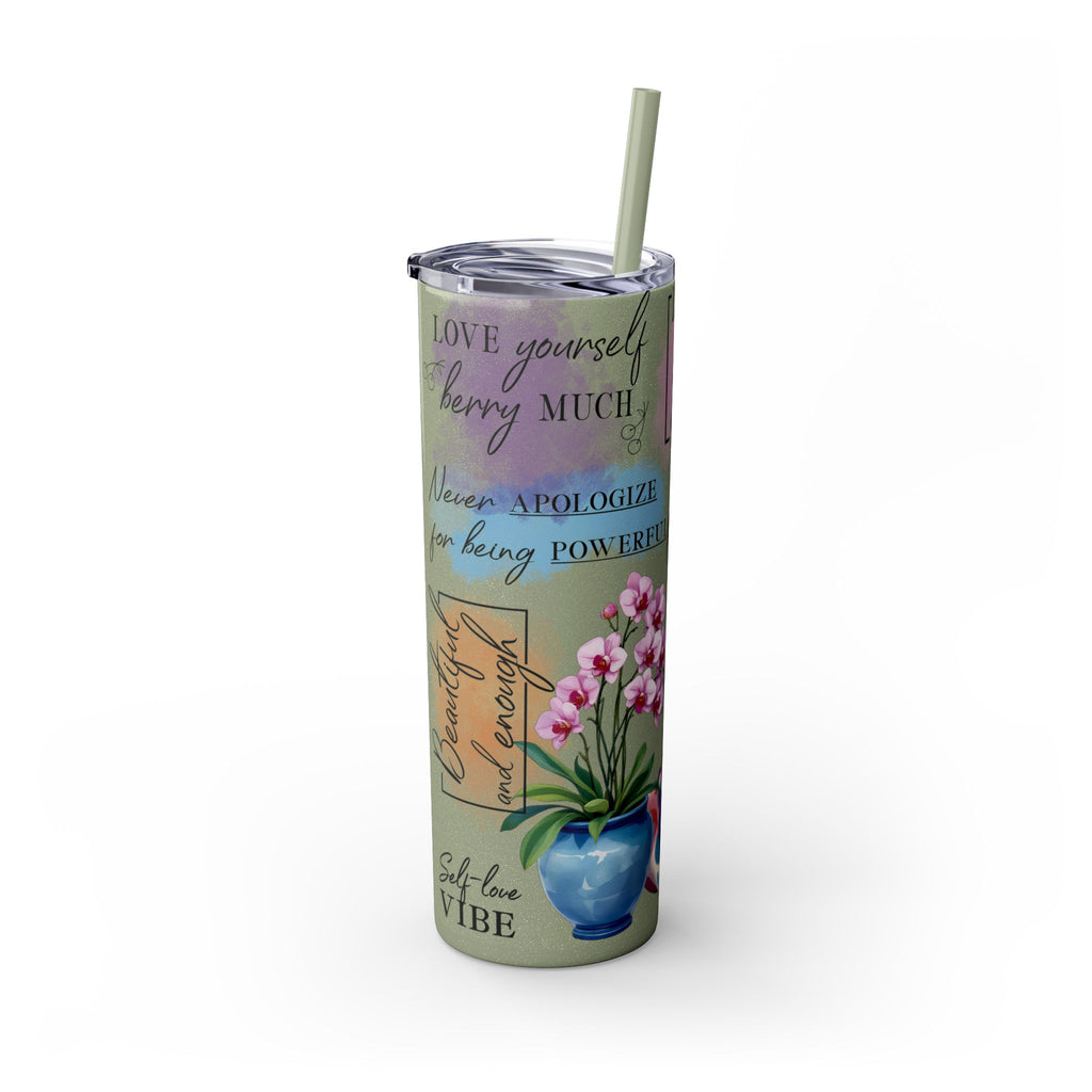 Self-Love Inspirational Skinny Tumbler