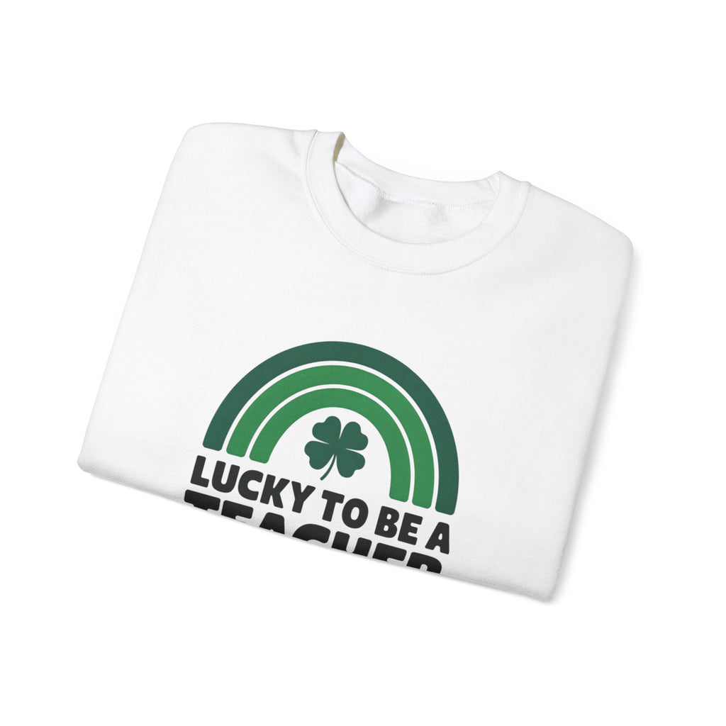 Lucky to Be a Teacher Crewneck Sweatshirt - St. Patrick's Day Gift
