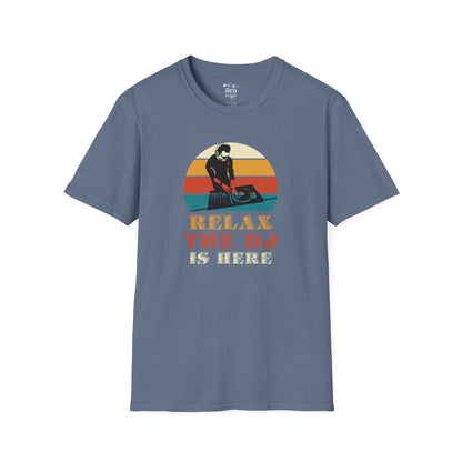 Relax DJ Unisex Softstyle T-Shirt, DJ Gift, Music Lover Tee, Casual Summer Shirt, Relaxation Apparel