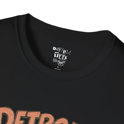 Detroit Hustles Harder T-Shirt — Retro Motivational Tee for Detroit Pride & Hustle