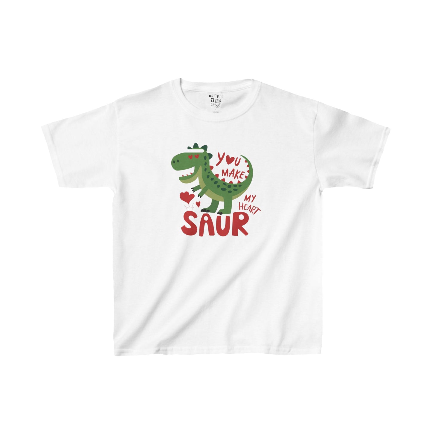 Dino Saur Rawr Valentine Kid Tee