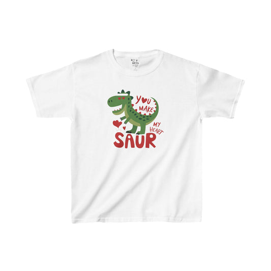Dino Saur Rawr Valentine Kid Tee