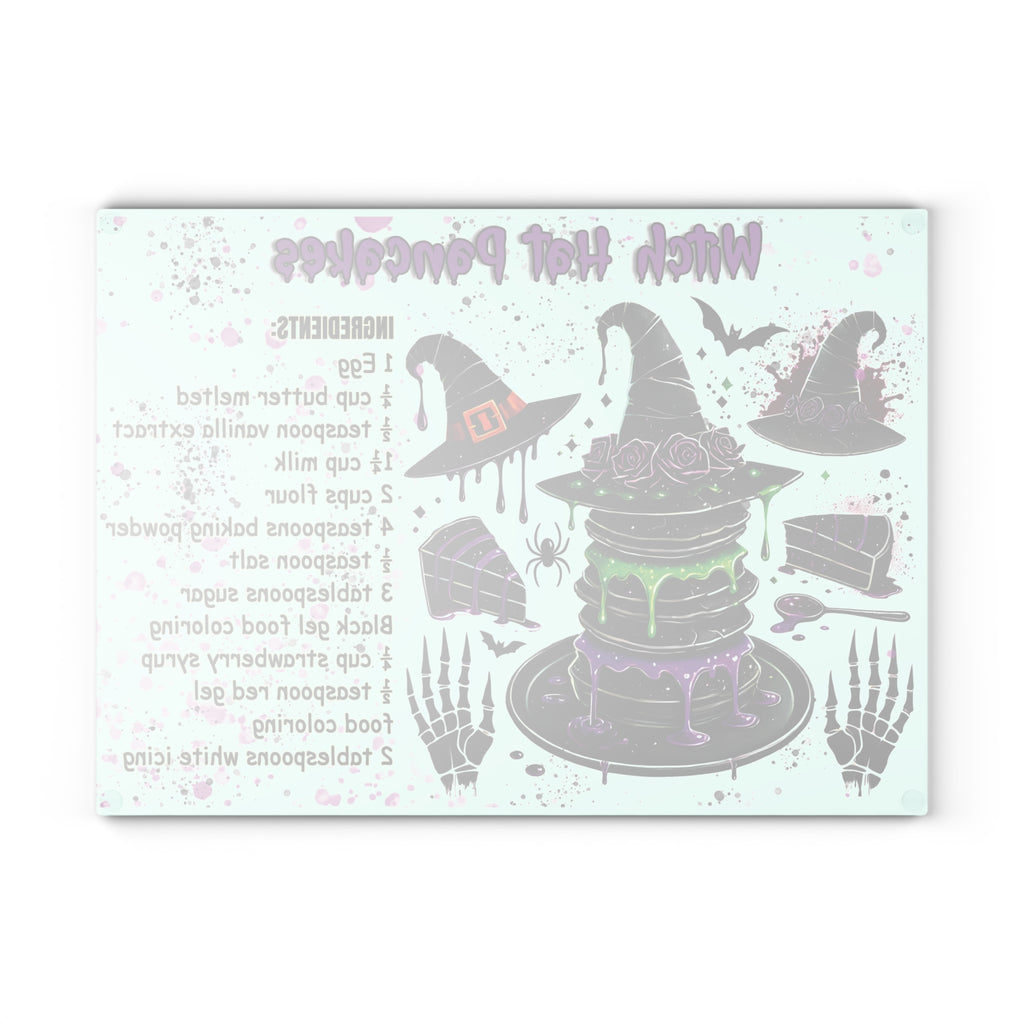 Witch Hat Pancakes Halloween Glass Cutting Board