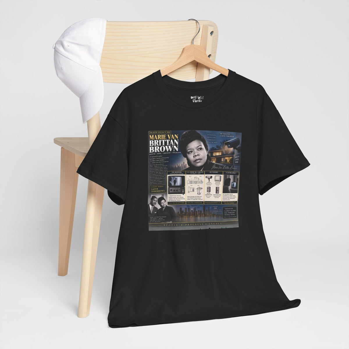 Marie Van Brittan Brown Historical Portrait T-Shirt