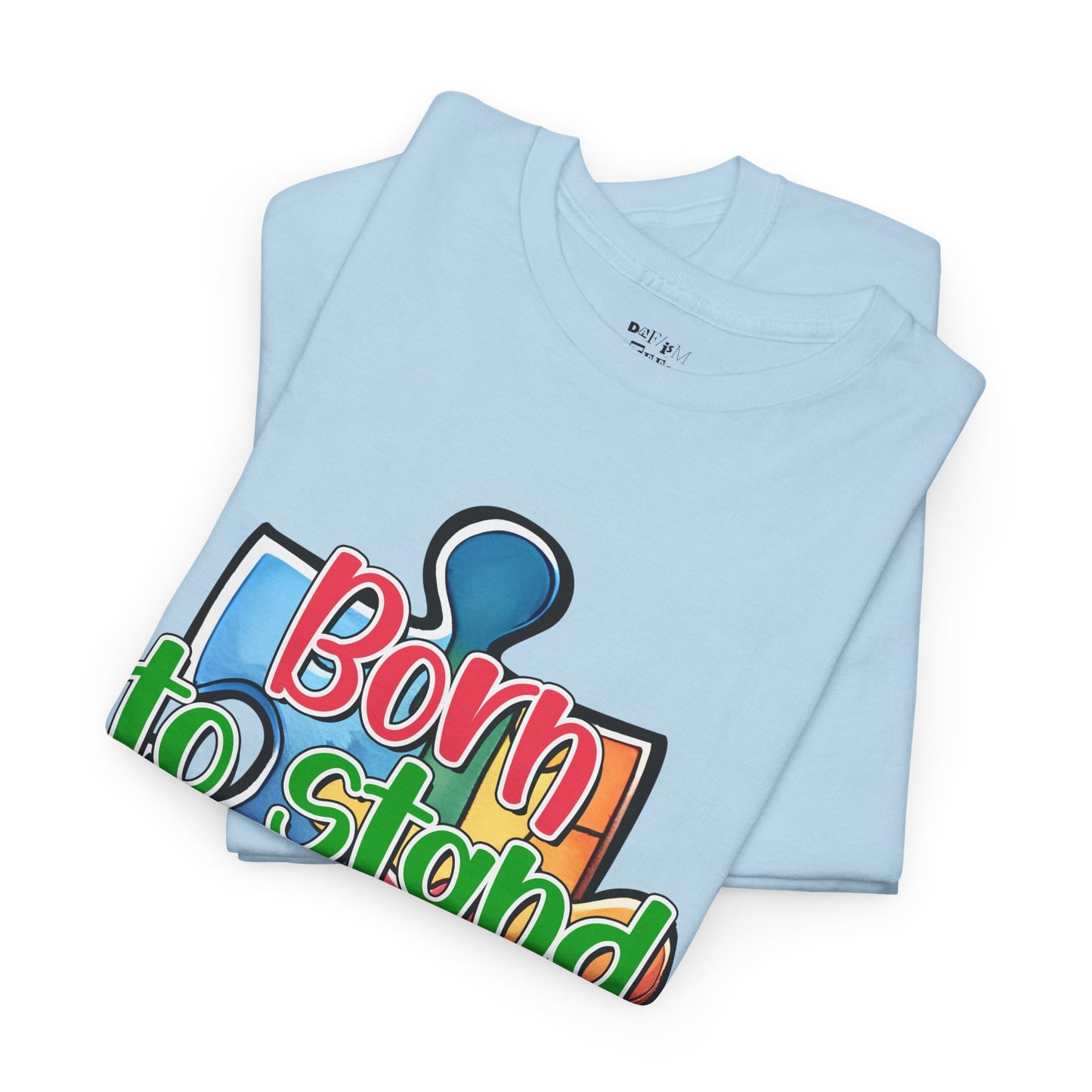 Autism Awareness Born to Stand Out Puzzle Piece T-Shirt