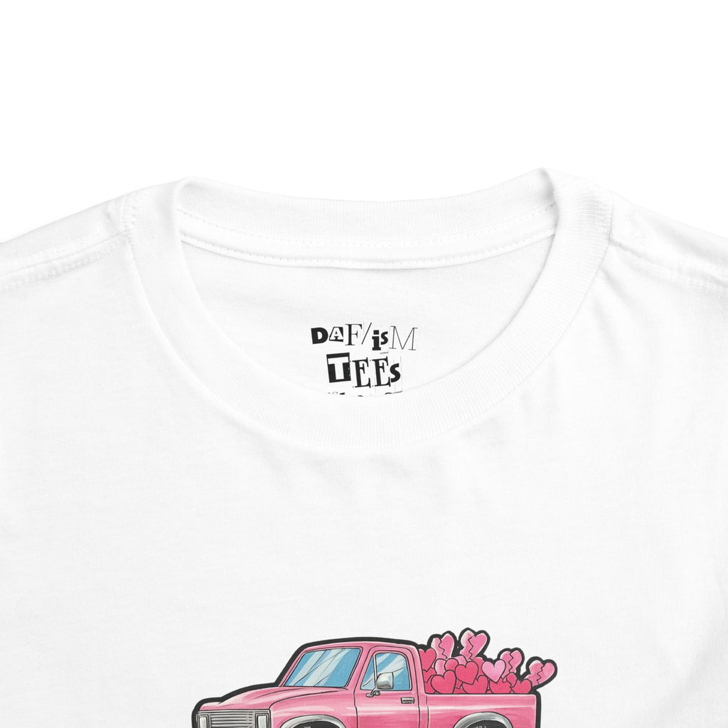 Toddler Tee - Monster Truck Valentine Design Heart Crusher