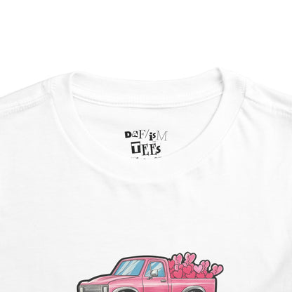 Toddler Tee - Monster Truck Valentine Design Heart Crusher