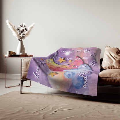 Sweet Dreams Milestone Sweatshirt Blanket