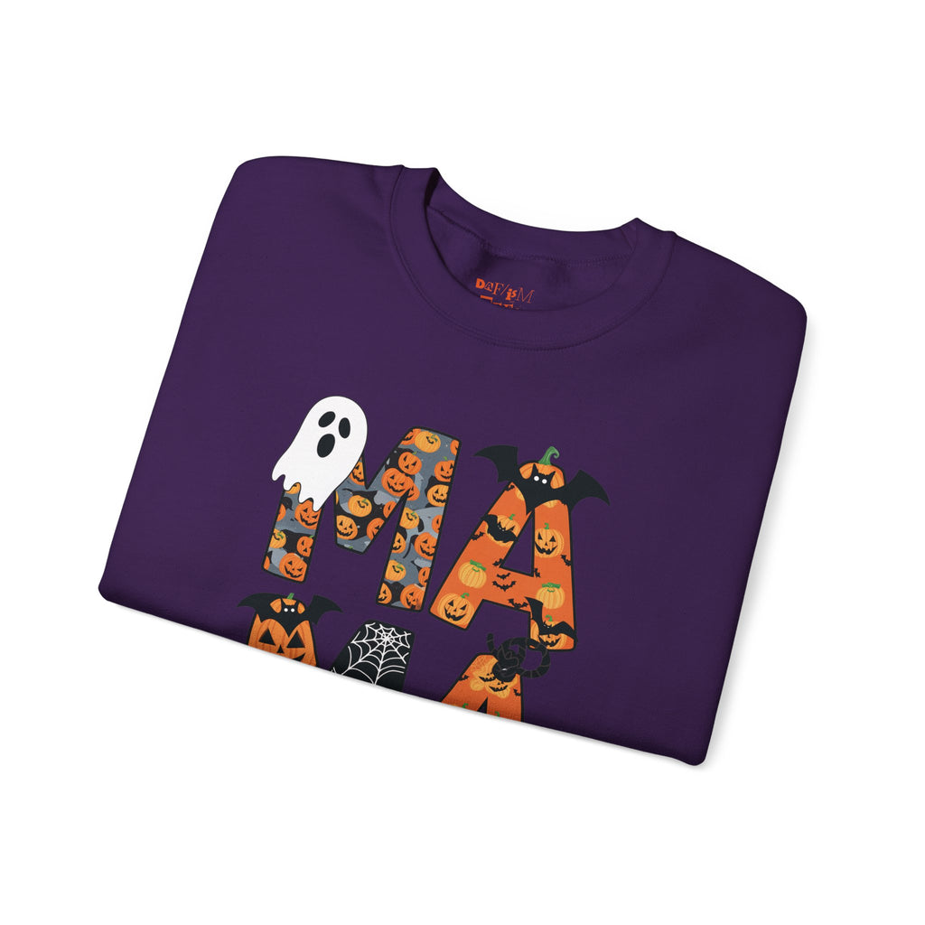 Halloween Ghost and Pumpkin Crewneck Sweatshirt