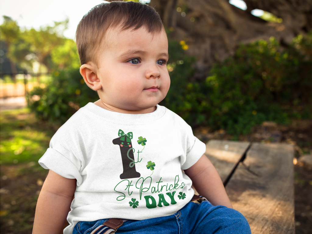 St. Patrick's Day Infant Tee - Cute Shamrock Design for Babies