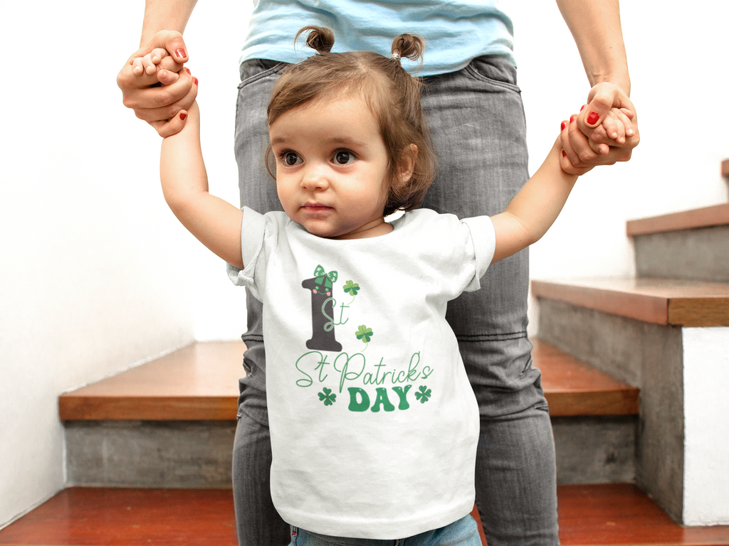 St. Patrick's Day Infant Tee - Cute Shamrock Design for Babies