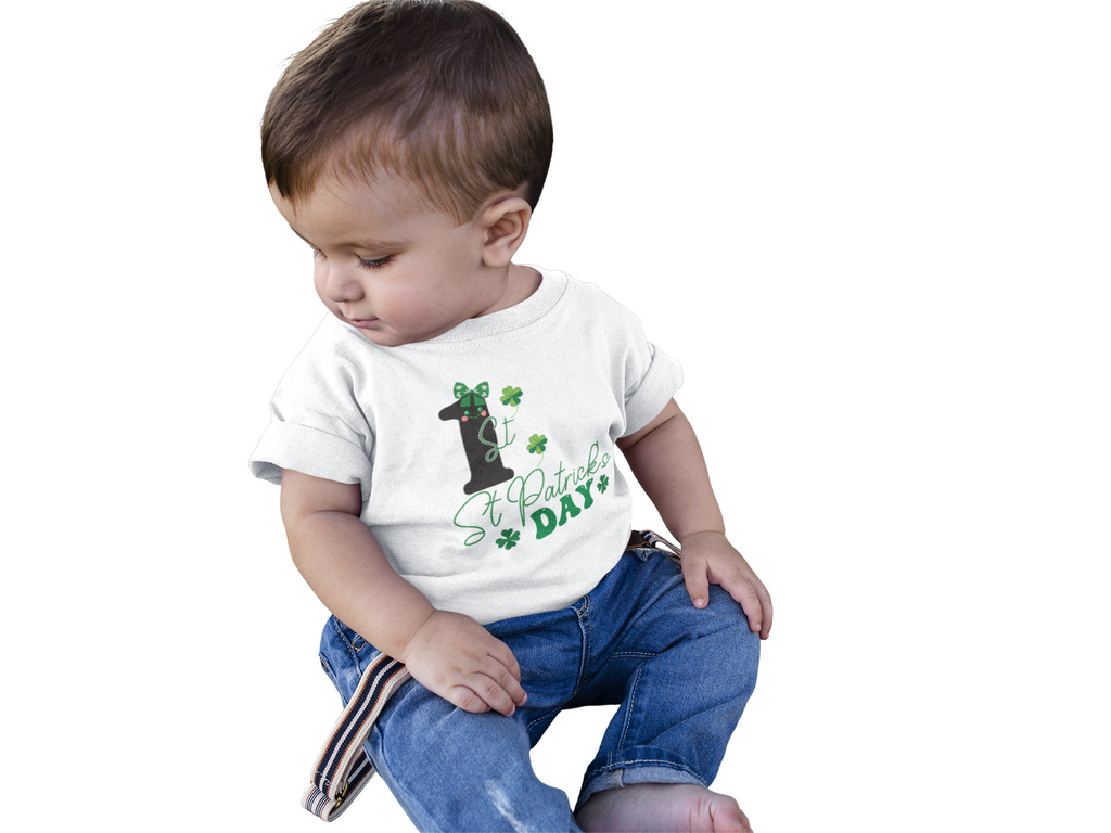 St. Patrick's Day Infant Tee - Cute Shamrock Design for Babies