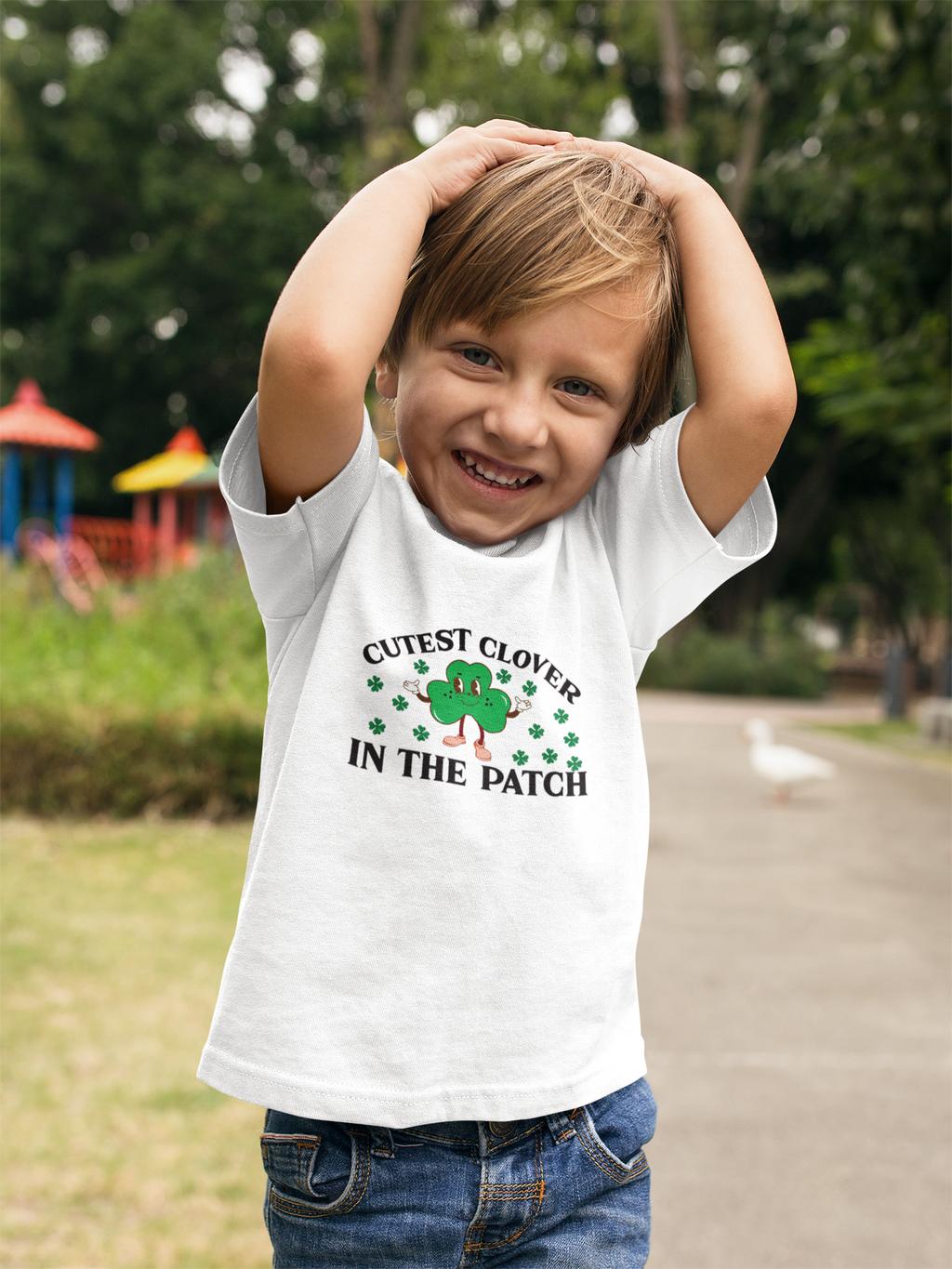 Cute Clover Kids Tee for St. Patrick's Day