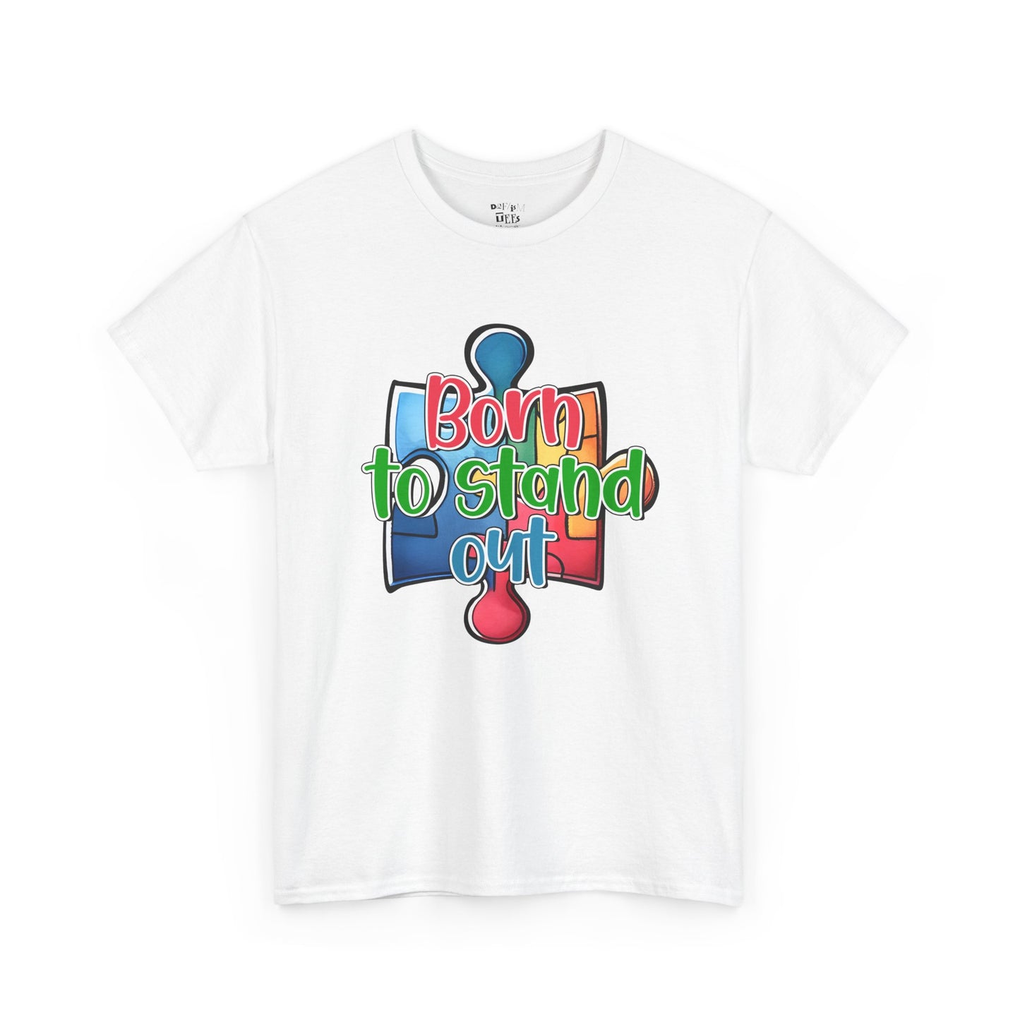 Autism Awareness Born to Stand Out Puzzle Piece T-Shirt