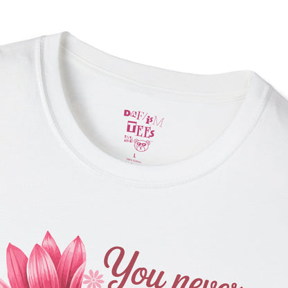 Breast Cancer Awareness Positive Vibes Floral T-Shirt