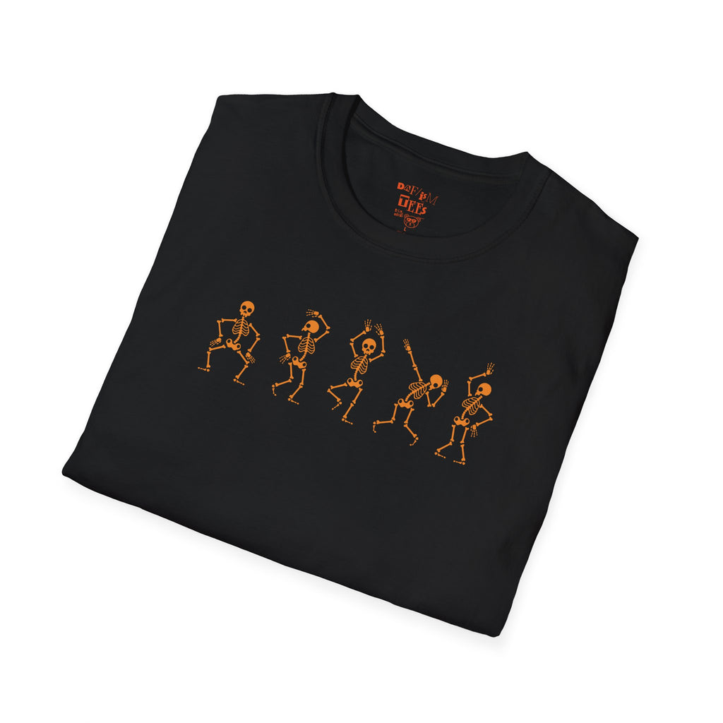 Skeleton Dance Moves Family Halloween Tee - Adult