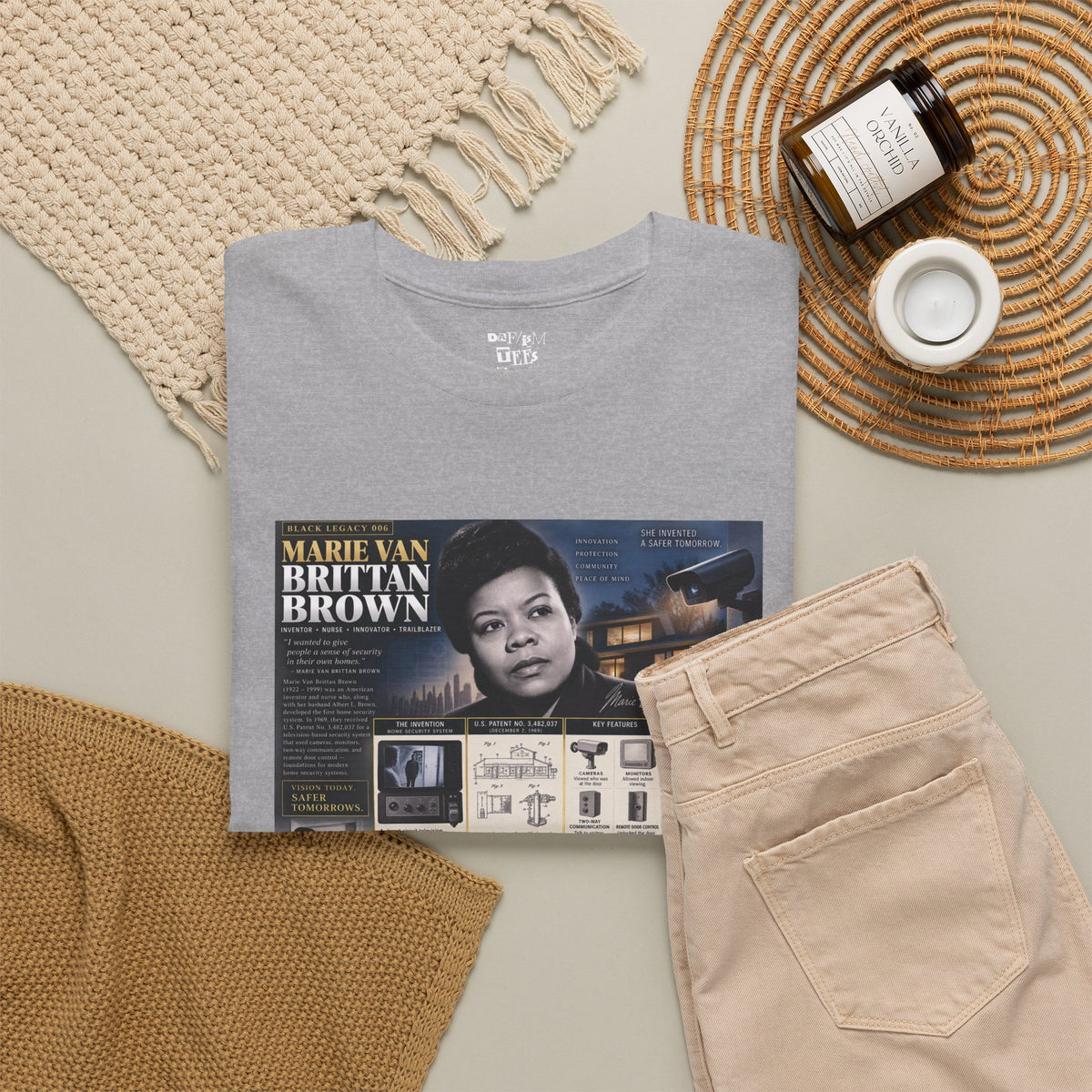 Marie Van Brittan Brown Historical Portrait T-Shirt