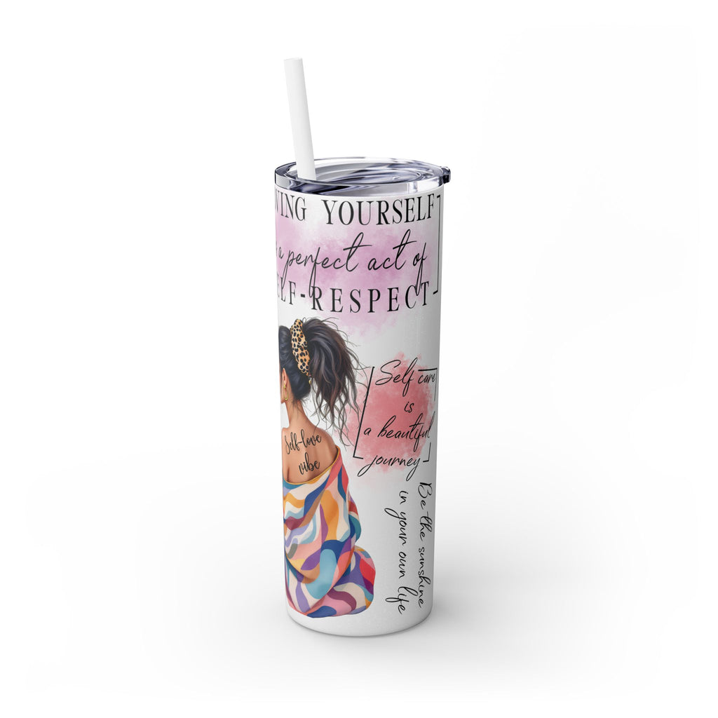 Self-Love Inspirational Skinny Tumbler
