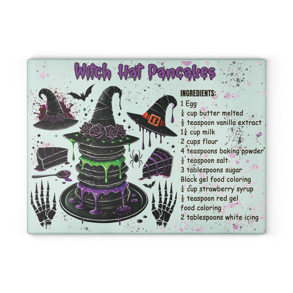 Witch Hat Pancakes Halloween Glass Cutting Board