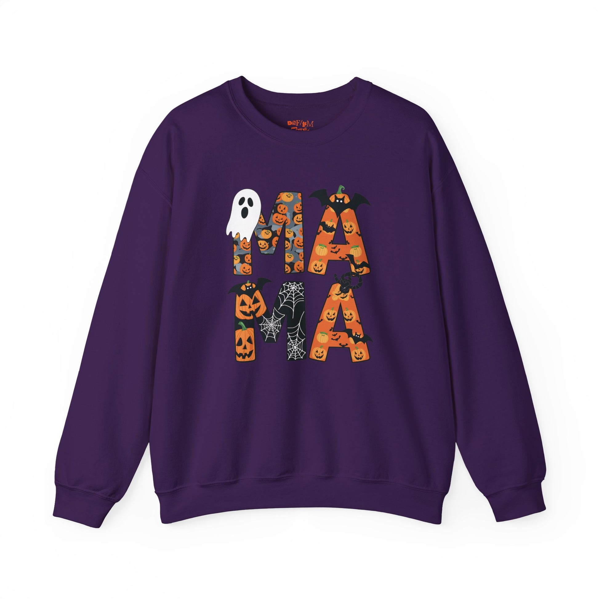 Halloween Ghost and Pumpkin Crewneck Sweatshirt