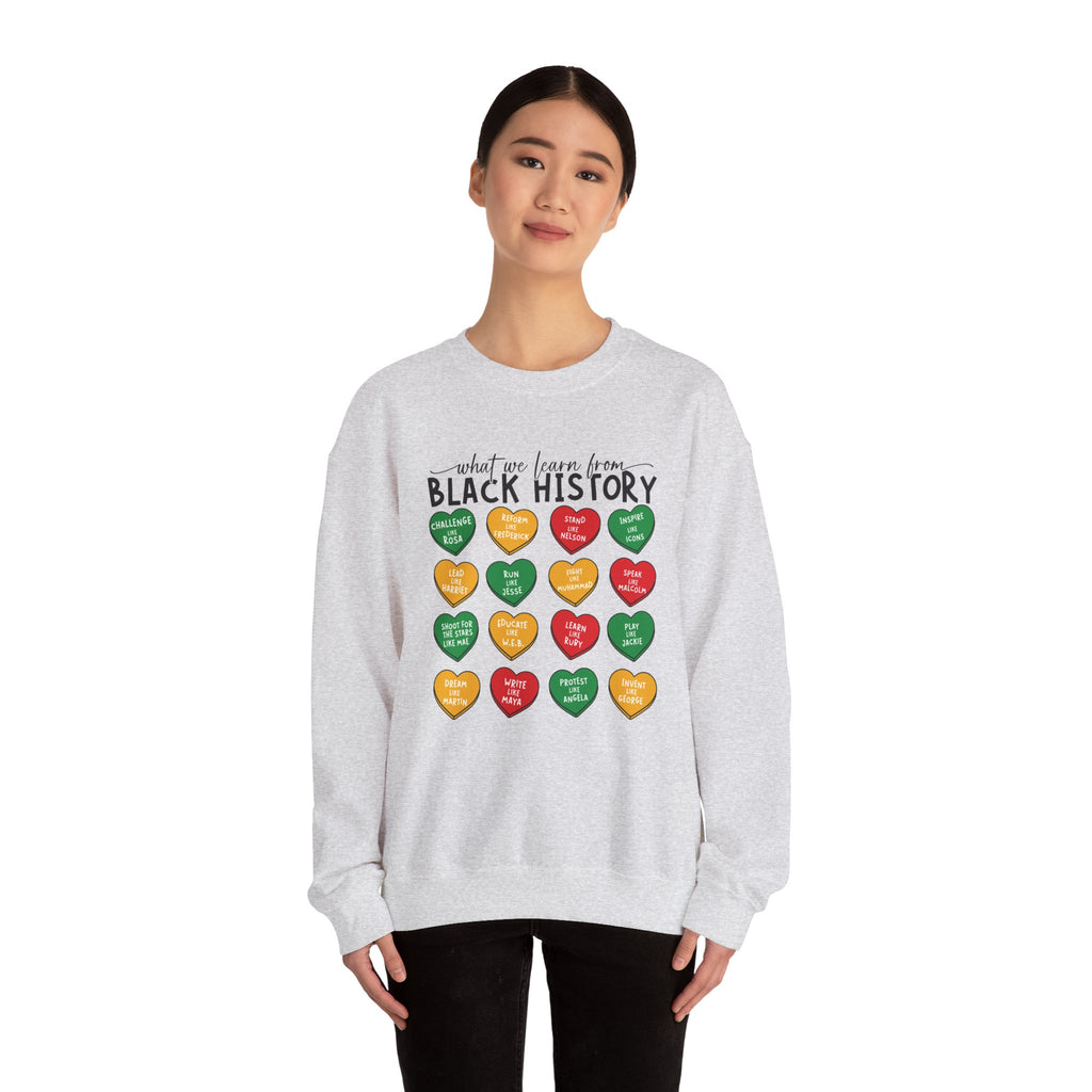 Black History Conversation Hearts Sweatshirt