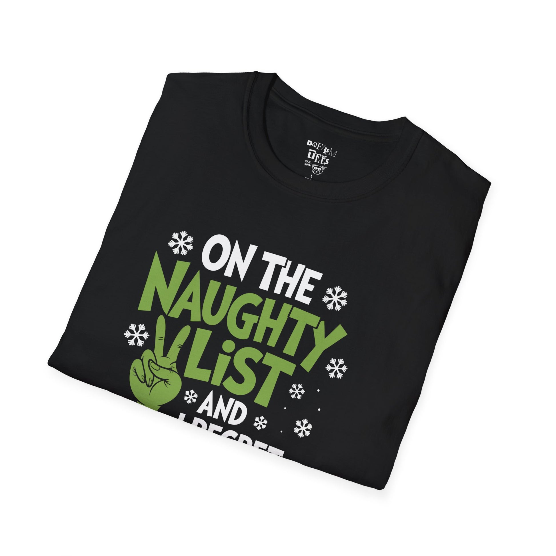 Naughty List T-Shirt — "On the Naughty List and I Regret Nothing" Christmas Tee