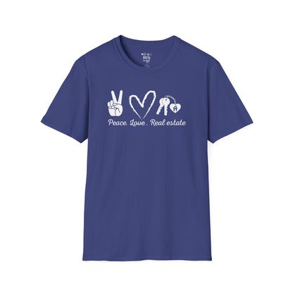Peace Love Real Estate Unisex T-Shirt