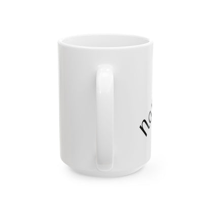Christmas Hot Cocoa Mug personalized — Let It Snow Holiday Ceramic Coffee Cup (15oz)