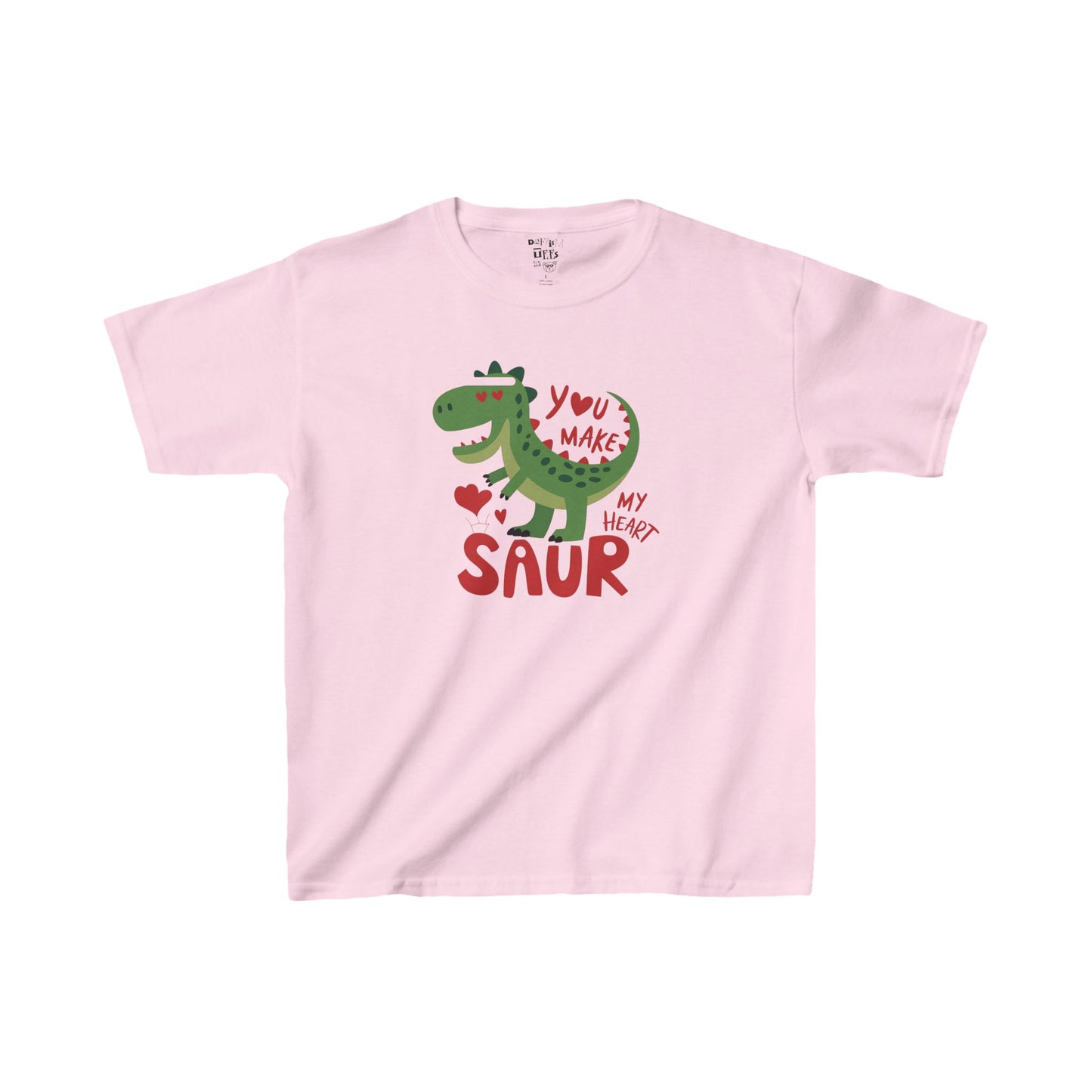 Dino Saur Rawr Valentine Kid Tee