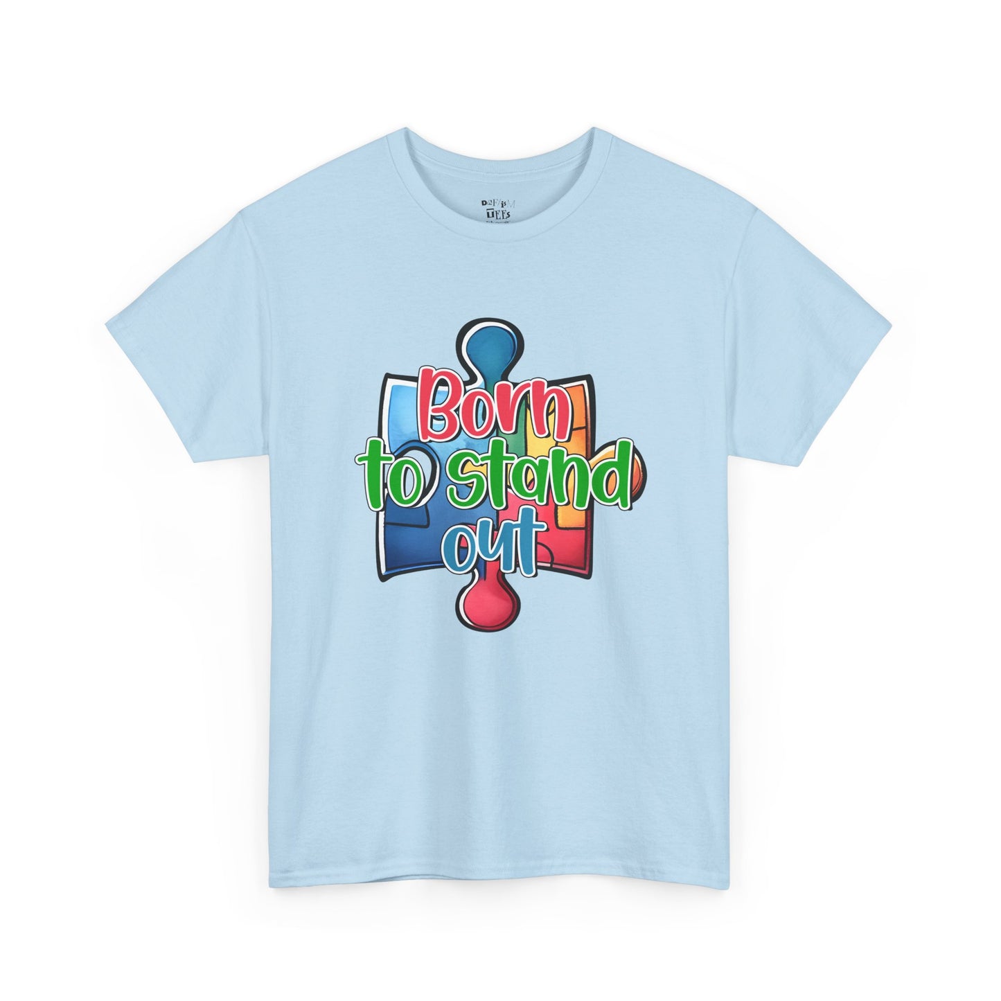 Autism Awareness Born to Stand Out Puzzle Piece T-Shirt