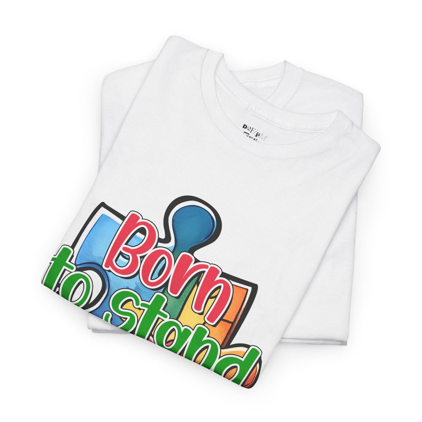 Autism Awareness Born to Stand Out Puzzle Piece T-Shirt