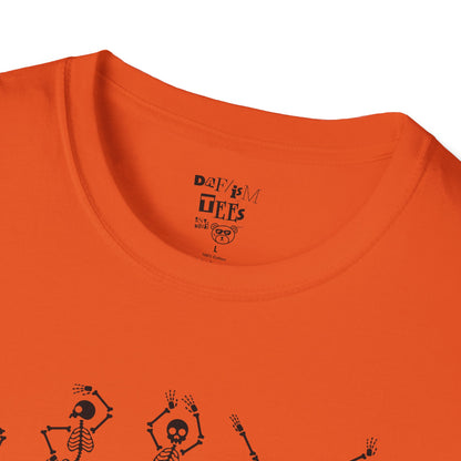 Skeleton Dance Moves Family Halloween Tee - Adult