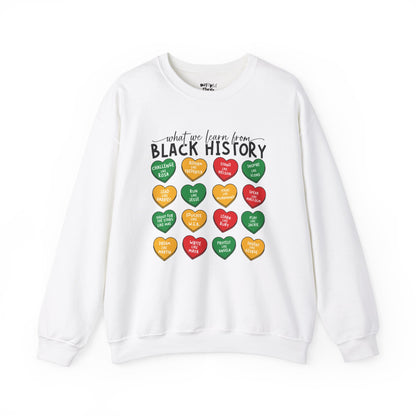 Black History Conversation Hearts Sweatshirt