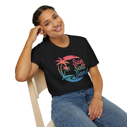 Sun, Salt, and Sand T-Shirt | Unisex Beach Vibes Tee | Perfect for Summer, Casual Wear, Vacation, Beach Lovers, Gifts