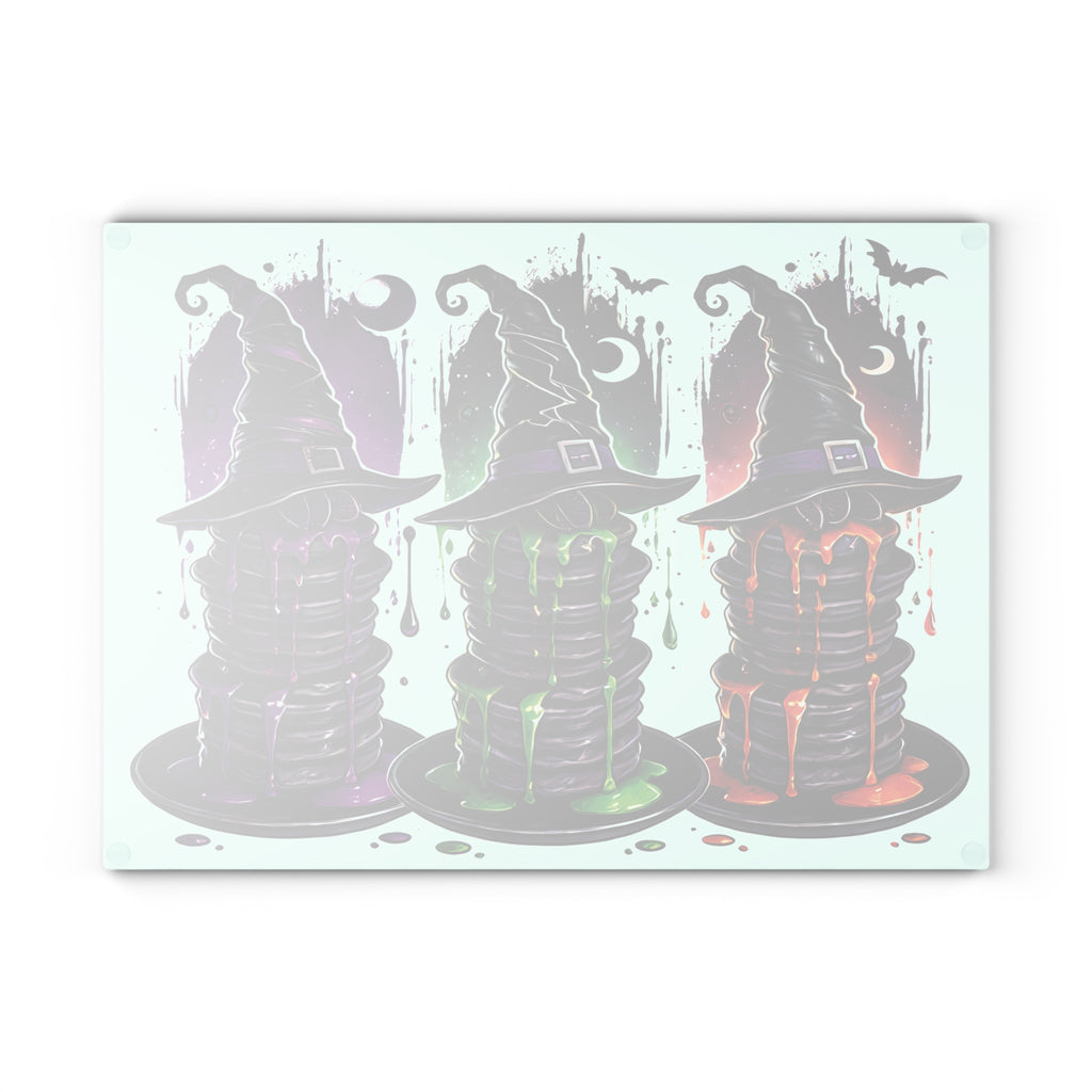 Halloween Pancakes Themed Glass Cutting Board