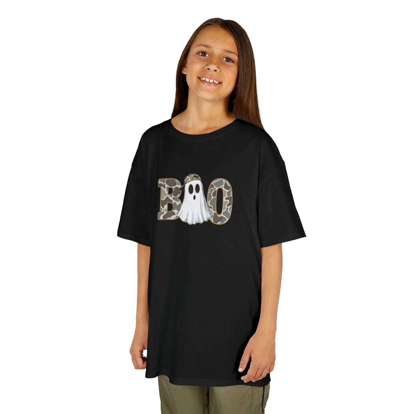 BOO Camo Halloween Ghost Graphic Tee