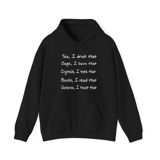 Tea, Sage, Crystals Hoodie Unisex Heavy Blend™ Hooded Sweatshirt