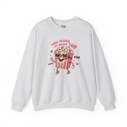 Valentine Heart Popcorn, You make my heart pop, couple movie night