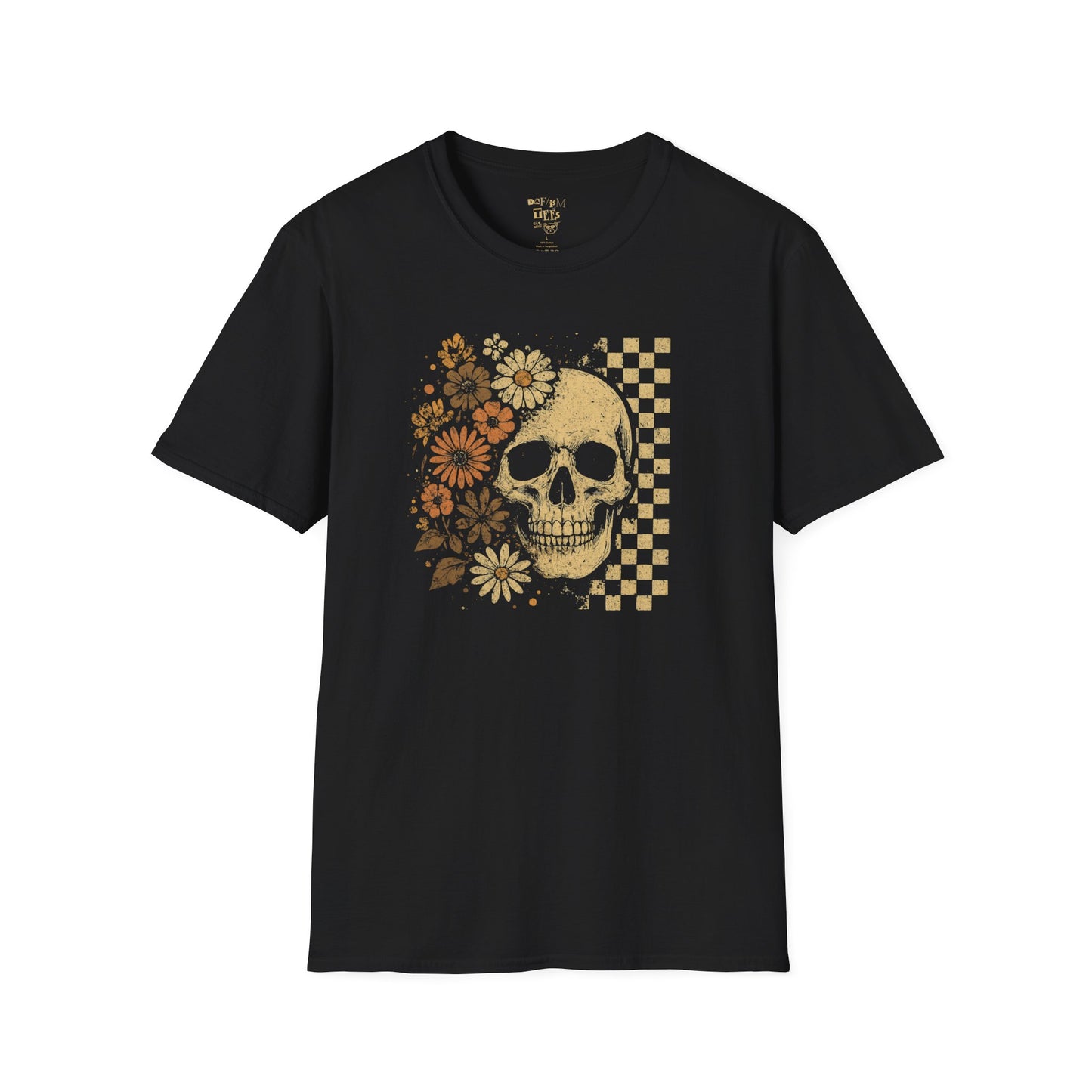Skull and Floral Vintage Tee
